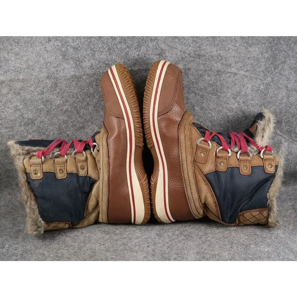 Superfit Boots Womens 9 Winter Lace Up Water Resistant Faux Fur Outdoor Anyx